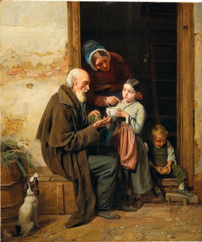 The Generous Gift by Ferdinand Georg Waldmuller